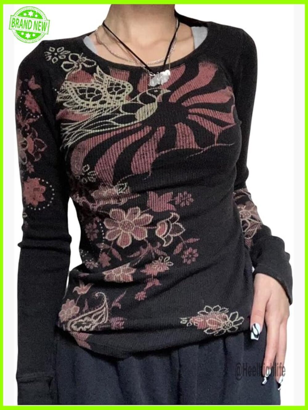 Y2K Fairy Grunge Graphic Long Sleeve Tee Fairycore Aesthetic Fall Clothes